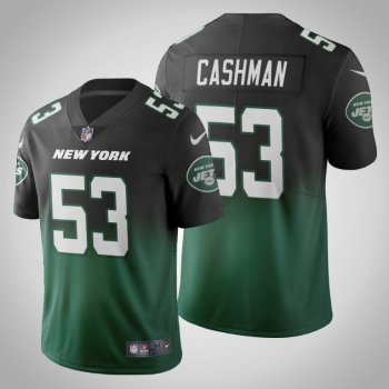 New York Jets Blake Cashman Men's Green Gradient Jersey Color Crash