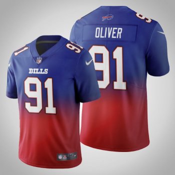 Buffalo Bills Ed Oliver Men's Royal Gradient Jersey Color Crash