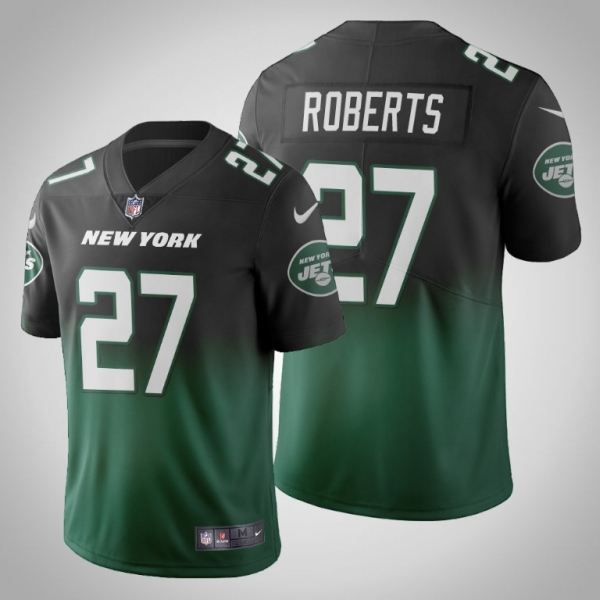 New York Jets Darryl Roberts Men's Green Gradient Jersey Color Crash