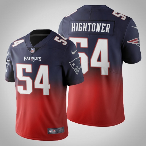 New England Patriots Dont'a Hightower Men's Navy Gradient Jersey Color Crash