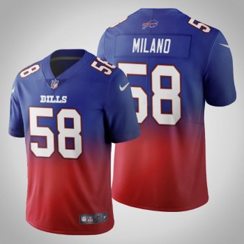 Buffalo Bills Matt Milano Men's Royal Gradient Jersey Color Crash