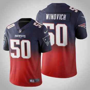 New England Patriots Chase Winovich Men's Navy Gradient Jersey Color Crash