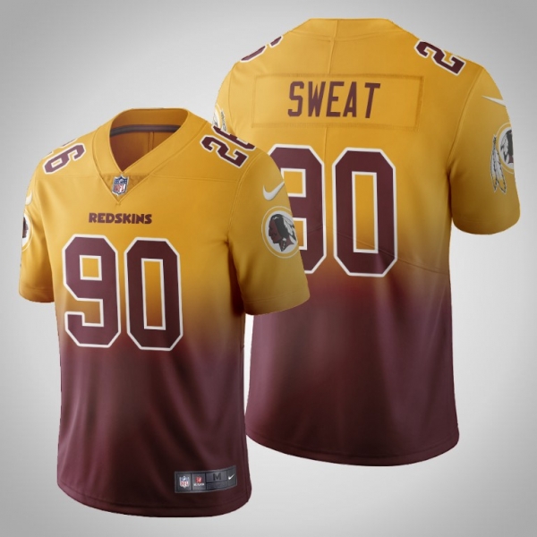 Washington Redskins Montez Sweat Men's Burgundy Gradient Jersey Color Crash