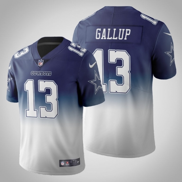 Dallas Cowboys Michael Gallup Men's Navy Gradient Jersey Color Crash