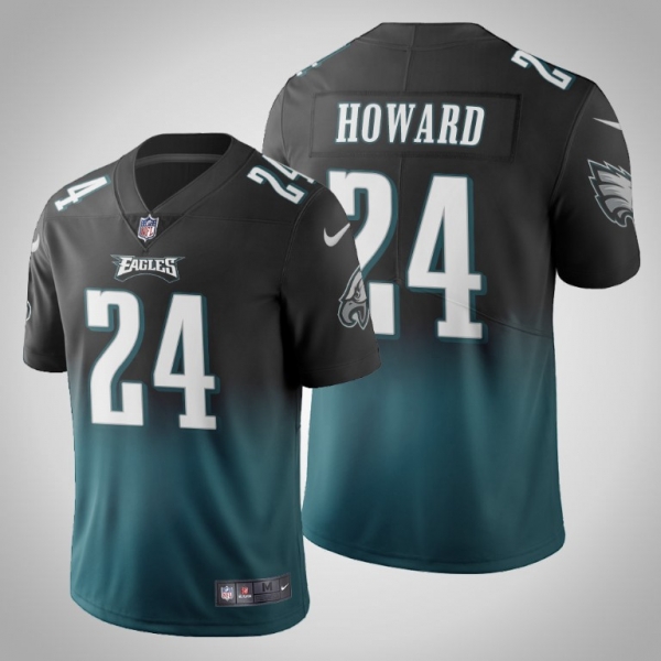 Philadelphia Eagles Jordan Howard Men's Midnight Green Gradient Jersey Color Crash