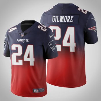 New England Patriots Stephon Gilmore Men's Navy Gradient Jersey Color Crash