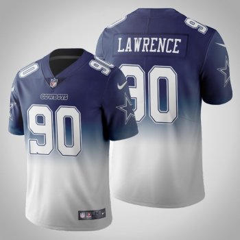 Dallas Cowboys Demarcus Lawrence Men's Navy Gradient Jersey Color Crash