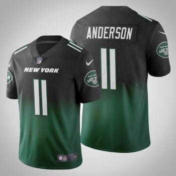 New York Jets Robby Anderson Men's Green Gradient Jersey Color Crash