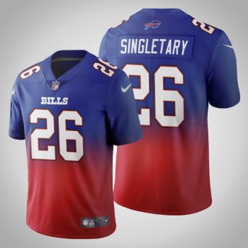 Buffalo Bills Devin Singletary Men's Royal Gradient Jersey Color Crash