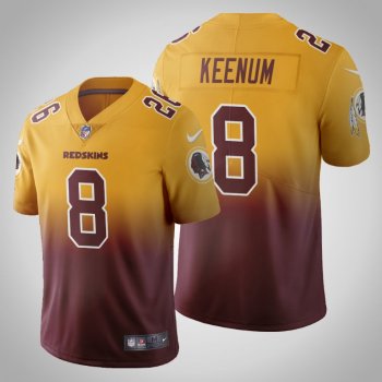 Washington Redskins Case Keenum Men's Burgundy Gradient Jersey Color Crash