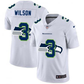 Nike Seahawks 3 Russell Wilson White Shadow Logo Limited Jersey