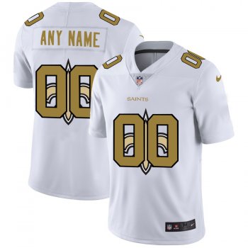 Nike Saints Customized White Team Big Logo Vapor Untouchable Limited Jersey