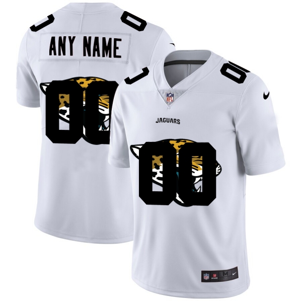 Nike Jaguars Customized White Team Big Logo Vapor Untouchable Limited Jersey