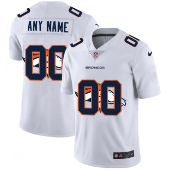 Nike Broncos Customized White Team Big Logo Vapor Untouchable Limited Jersey