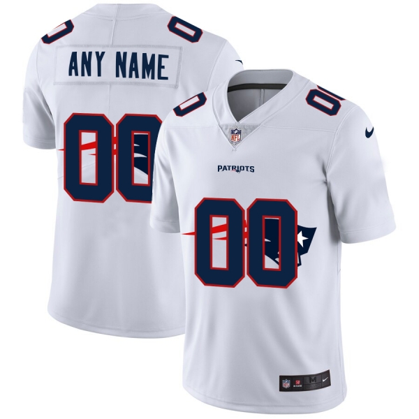 Nike Patriots Customized White Team Big Logo Vapor Untouchable Limited Jersey