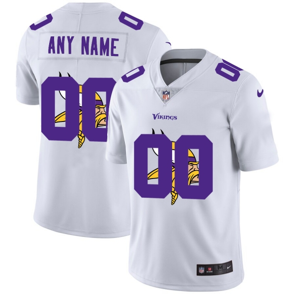 Nike Vikings Customized White Team Big Logo Vapor Untouchable Limited Jersey