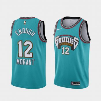 Ja Morant Enough Social Justice Authentic Grizzlies Teal Jersey - 2020 Orlando Playoffs