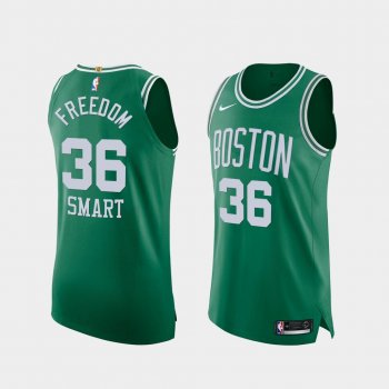 Marcus Smart Freedom Social Justice Authentic Celtics Green Jersey - 2020 Orlando Playoffs