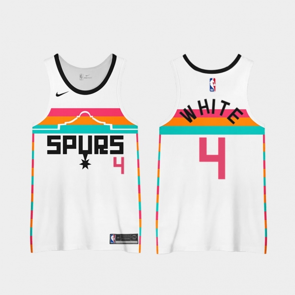 Derrick White San Antonio Spurs 2020 2nd City Special Edition Jerseys