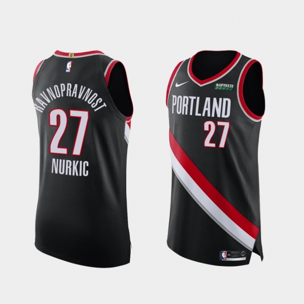 Jusuf Nurkic Equality Social Justice Authentic Blazers Black Jersey - 2020