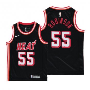 Youth Miami Heat Duncan Robinson #55 Hardwood Classics Black Jersey