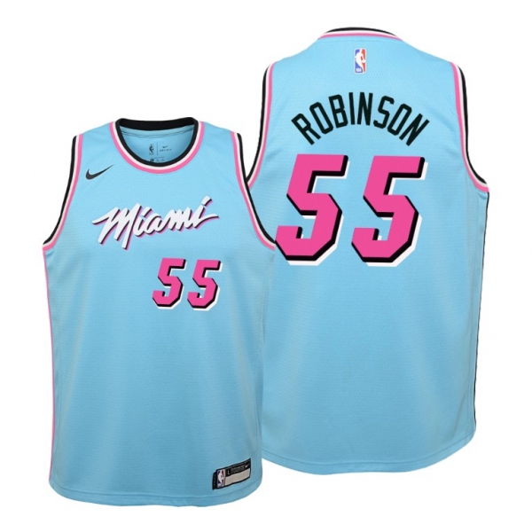 Youth Miami Heat 2019-20 Duncan Robinson #55 City Blue Jersey