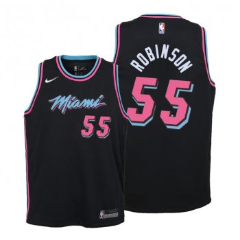 Youth Miami Heat 2018-19 Duncan Robinson #55 City Black Jersey