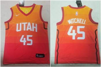 Youth Jazz 45 Donovan Mitchell Multi Color City Edition Nike Swingman Jersey