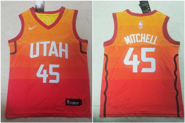 Youth Jazz 45 Donovan Mitchell Multi Color City Edition Nike Swingman Jersey