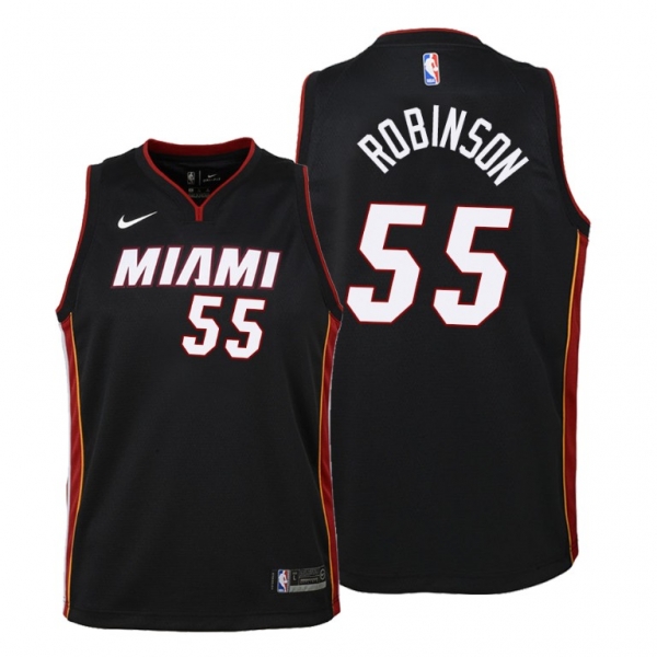 Youth Miami Heat 18-19 Duncan Robinson #55 Icon Black Jersey