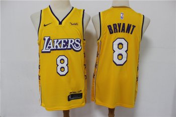 Lakers 8 kobe Bryant Yellow 2020 City Edition Nike Swingman Jersey