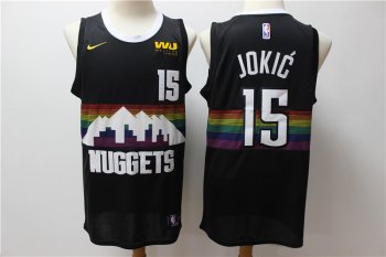 Nuggets 15 Nikola Jokic Black 2019-20 City Edition Nike Swingman Jersey