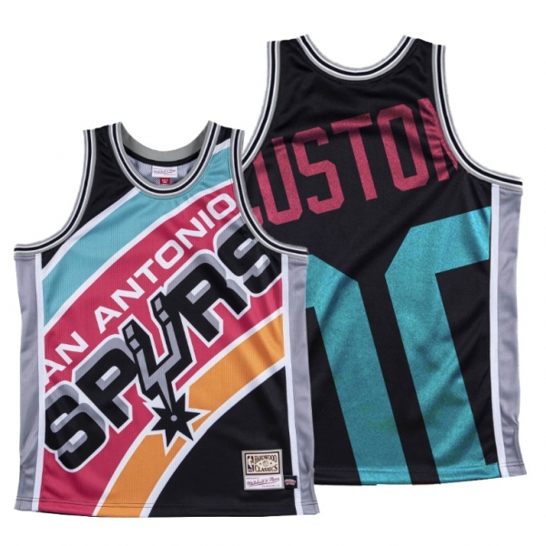 San Antonio Spurs Custom Black HWC Big Face #00 Jersey