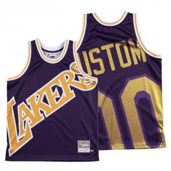 Los Angeles Lakers Custom Purple HWC Big Face #00 Jersey