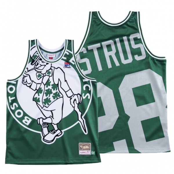 Boston Celtics Max Strus Green HWC Big Face #28 Jersey