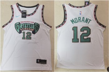 Grizzlies 12 Ja Morant White Nike Swingman Jersey