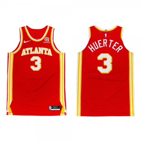 Atlanta Hawks #3 Kevin Huerter 2020-21 Icon Authentic Jersey Torch Red