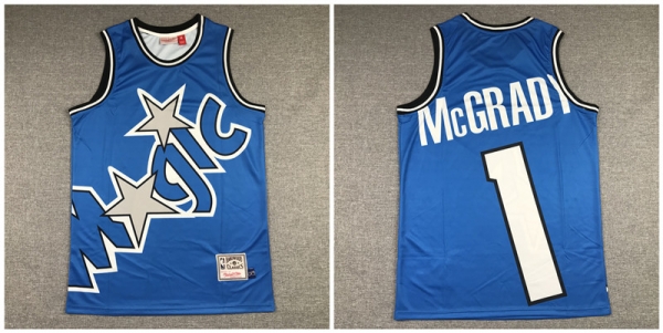 Magic 1 Tracy McGrady Blue Hardwood Classics Jersey