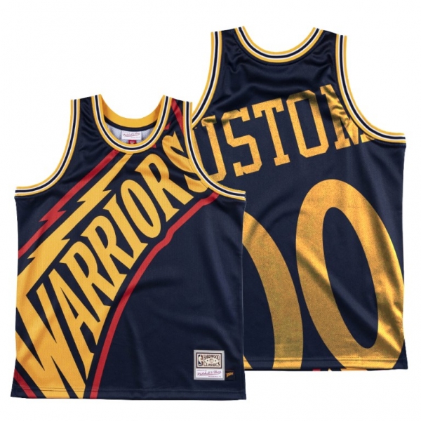 Golden State Warriors Custom Navy HWC Big Face #00 Jersey