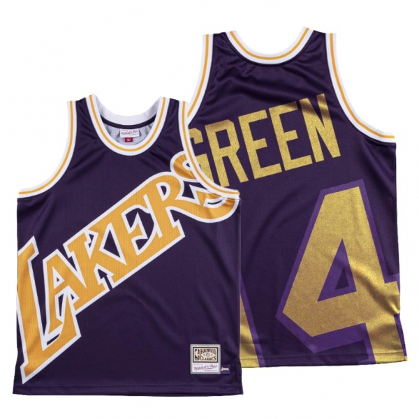 Los Angeles Lakers Danny Green Purple HWC Big Face #14 Jersey