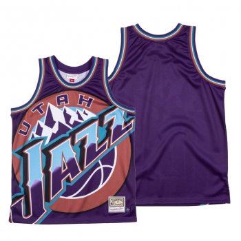 Utah Jazz Big Face Men's Purple HWC Jersey