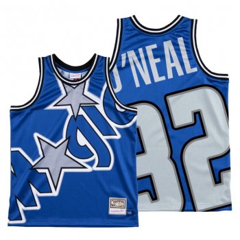 Orlando Magic Shaquille O'Neal Royal HWC Big Face #32 Jersey