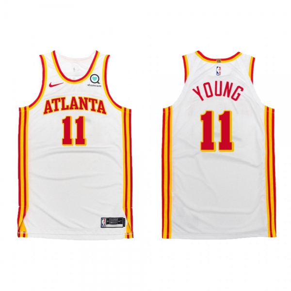 Atlanta Hawks #11 Trae Young 2020-21 Association Authentic Jersey White