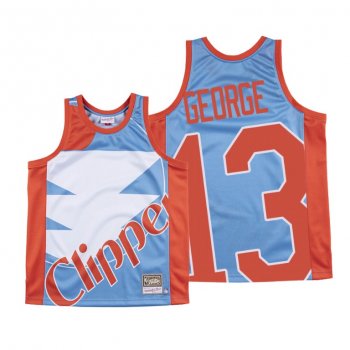 Paul George Los Angeles Clippers Big Face #13 Blue HWC Jersey