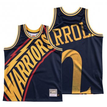 Golden State Warriors Joe Barry Carroll Navy HWC Big Face #2 Jersey