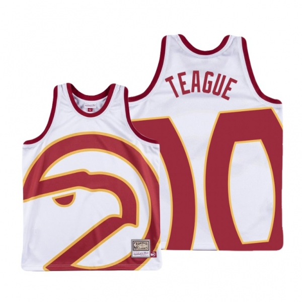 Atlanta Hawks Jeff Teague White HWC Big Face #00 Jersey