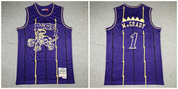 Raptors 1 Tracy McGrady Purple 1998-99 Hardwood Classics Jersey