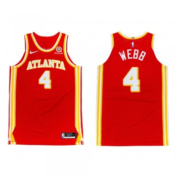 Atlanta Hawks #4 Spud Webb 2020-21 Icon Authentic Jersey Torch Red