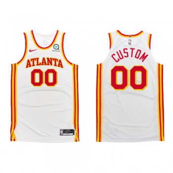 Atlanta Hawks #00 Custom 2020-21 Association Authentic Jersey White