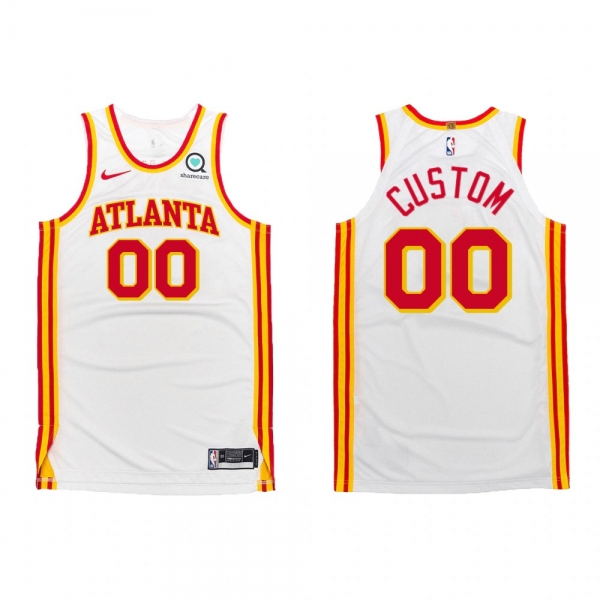 Atlanta Hawks #00 Custom 2020-21 Association Authentic Jersey White